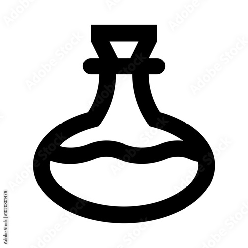 Magic Potion Bottle Line Icon