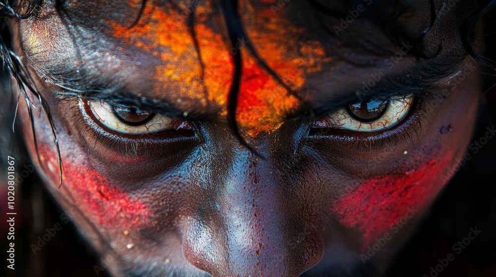 Intense close-up of a fierce creature's eyes Intense close-up of a fierce creature's eyes