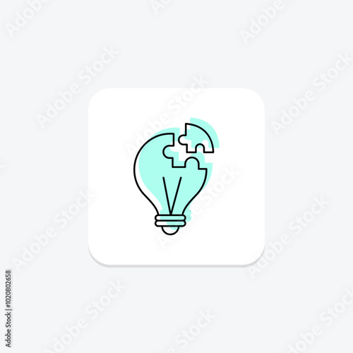 Problem Solving color shadow thinline icon , vector, pixel perfect, illustrator file