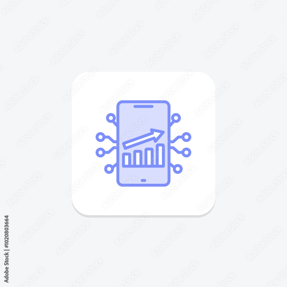 Data Analysis duotone line icon , vector, pixel perfect, illustrator file Data Analysis duotone line icon , vector, pixel perfect, illustrator file