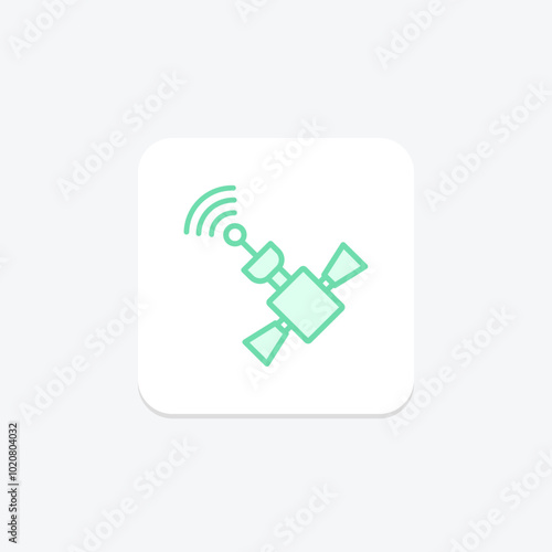 Satellite Dish duotone line icon , vector, pixel perfect, illustrator file