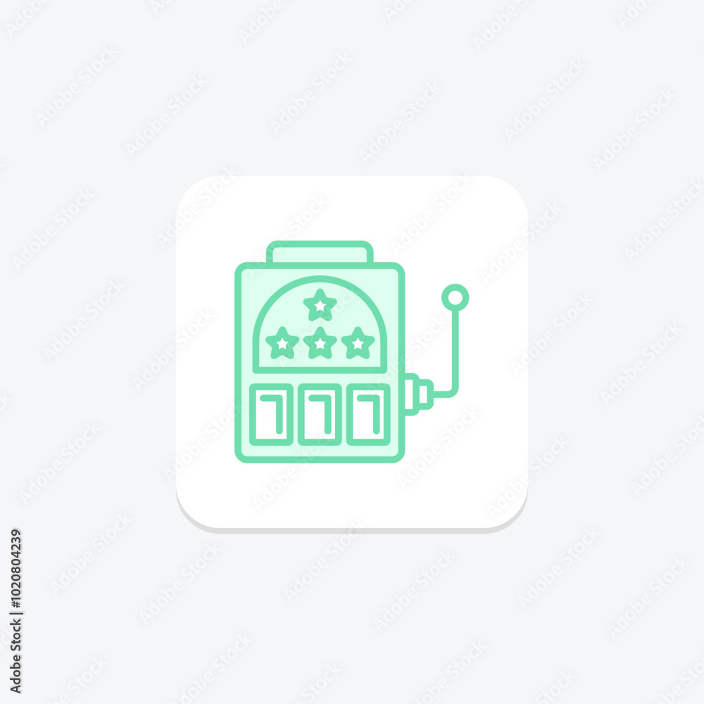Slot Machine duotone line icon , vector, pixel perfect, illustrator file Slot Machine duotone line icon , vector, pixel perfect, illustrator file