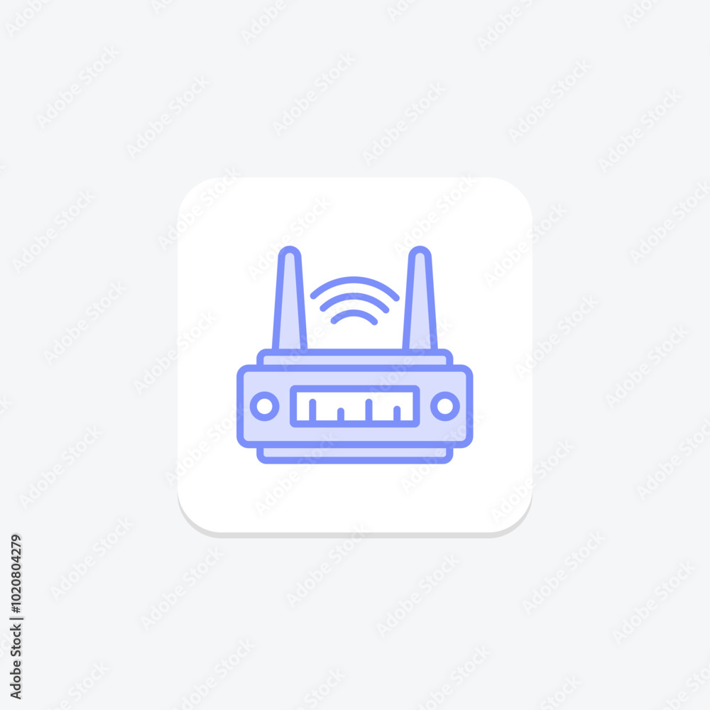Router duotone line icon , vector, pixel perfect, illustrator file Router duotone line icon , vector, pixel perfect, illustrator file