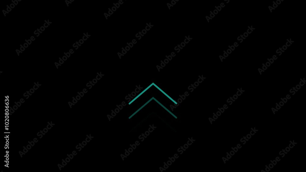 Arrows loop animation on black background Arrows loop animation on black background