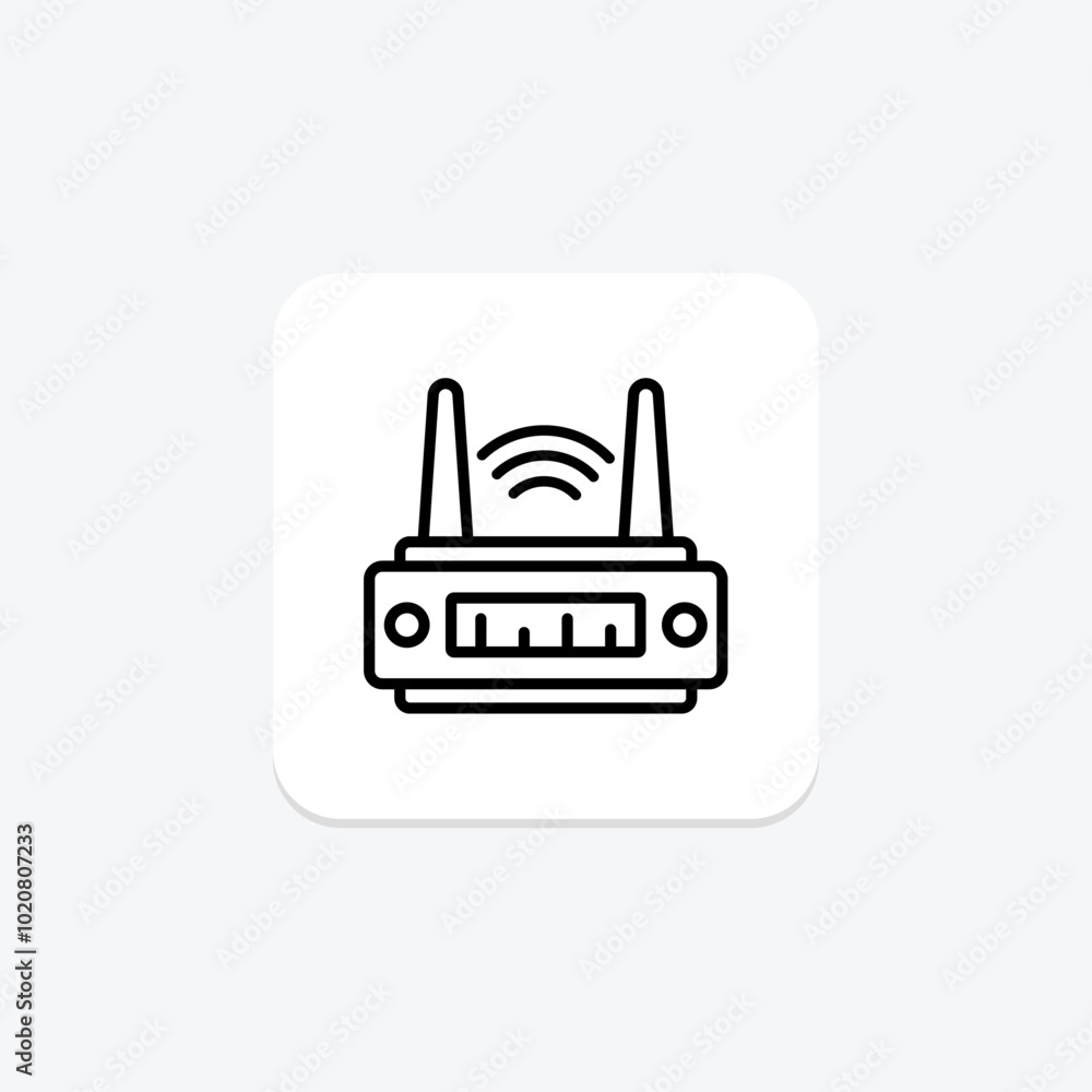Router line icon , vector, pixel perfect, illustrator file Router line icon , vector, pixel perfect, illustrator file