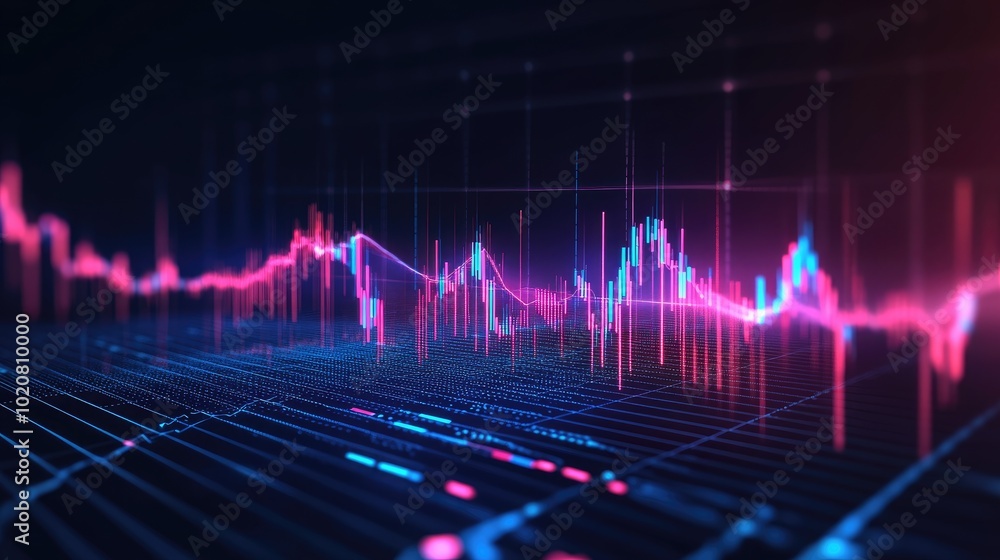 Abstract digital stock market graph. Perfect for illustrating financial news, economic analysis, and growth trends. Abstract digital stock market graph. Perfect for illustrating financial news, economic analysis, and growth trends.
