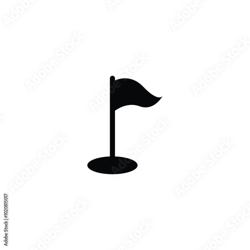 Принти на полотні Golf hole icon logo design template isolated illustration