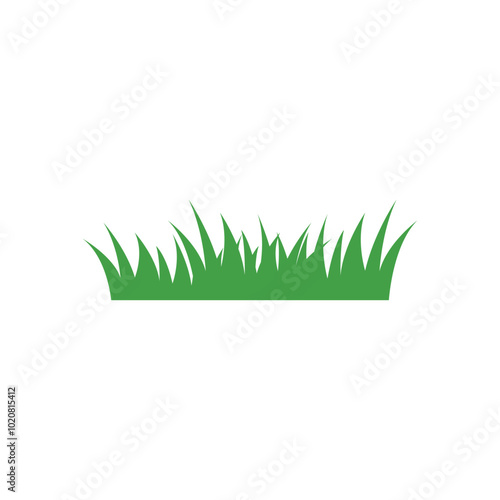 Grass icon logo design template isolated illustration