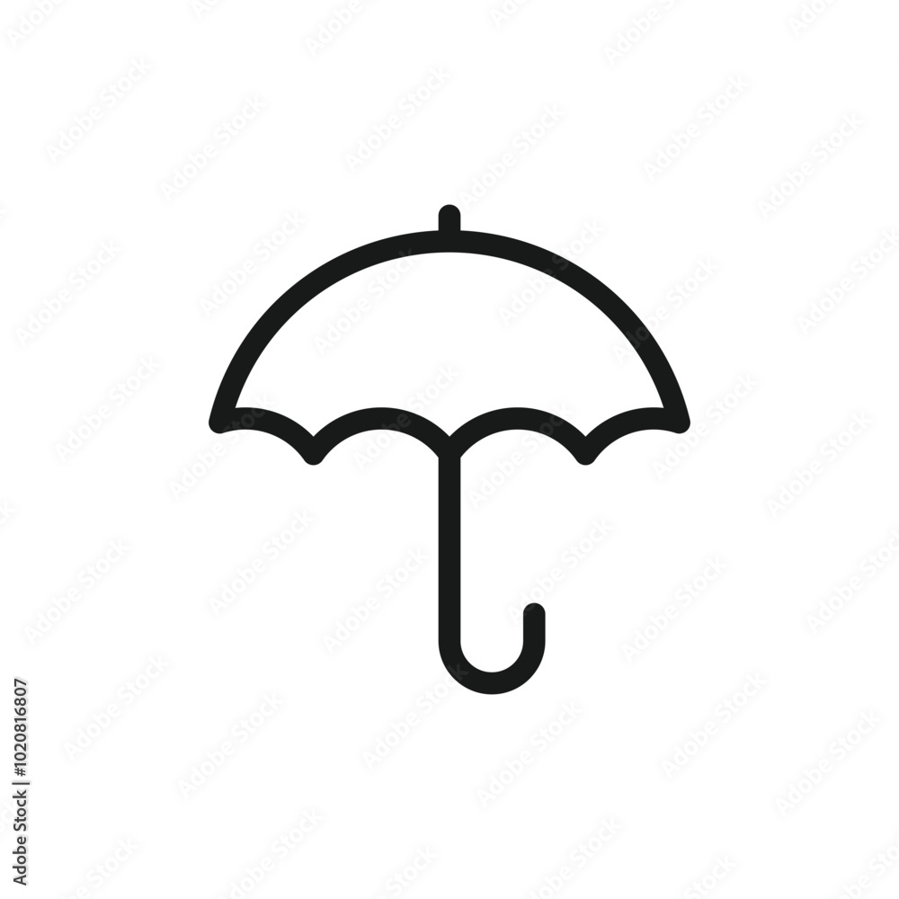 Umbrella icon logo design template isolated illustration Umbrella icon logo design template isolated illustration