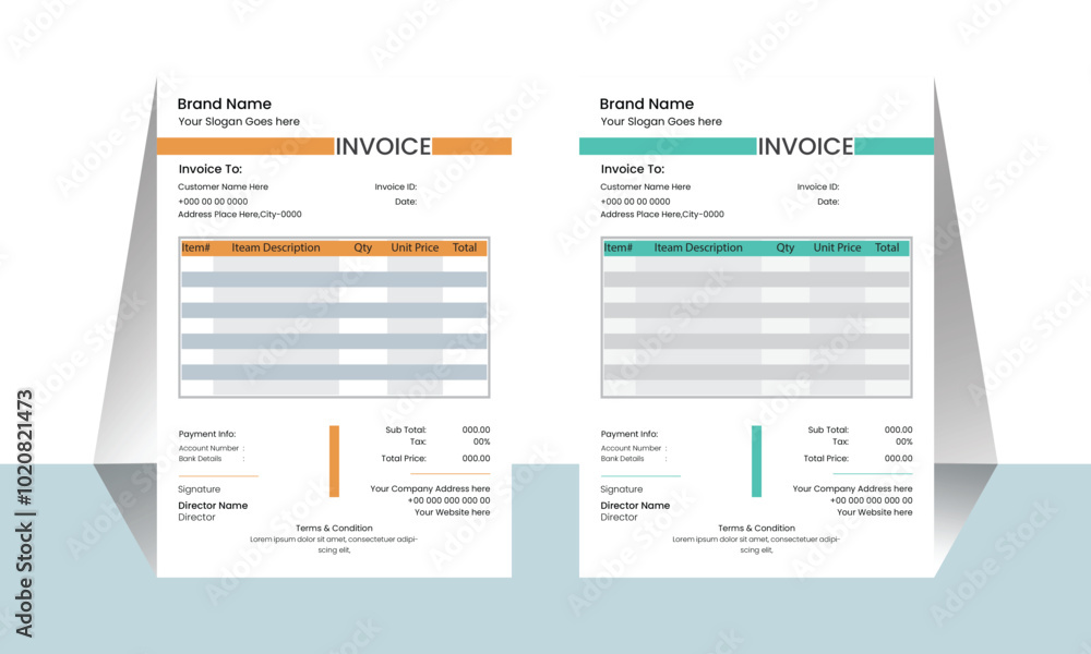 Print: invoice poster design template A4 print ready file invoice design Print: invoice poster design template A4 print ready file invoice design