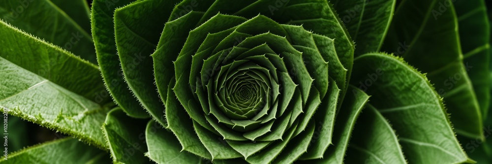 A leaf with a spiral shape. The leaf is green in color. The leaf is very large A leaf with a spiral shape. The leaf is green in color. The leaf is very large