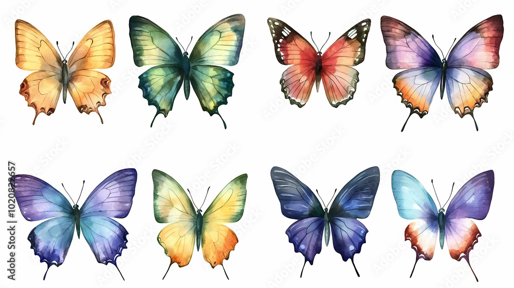 Butterfly collection,Butterfly Vector Silhouettes. Decorative Insect Collection. Butterfly collection,Butterfly Vector Silhouettes. Decorative Insect Collection.