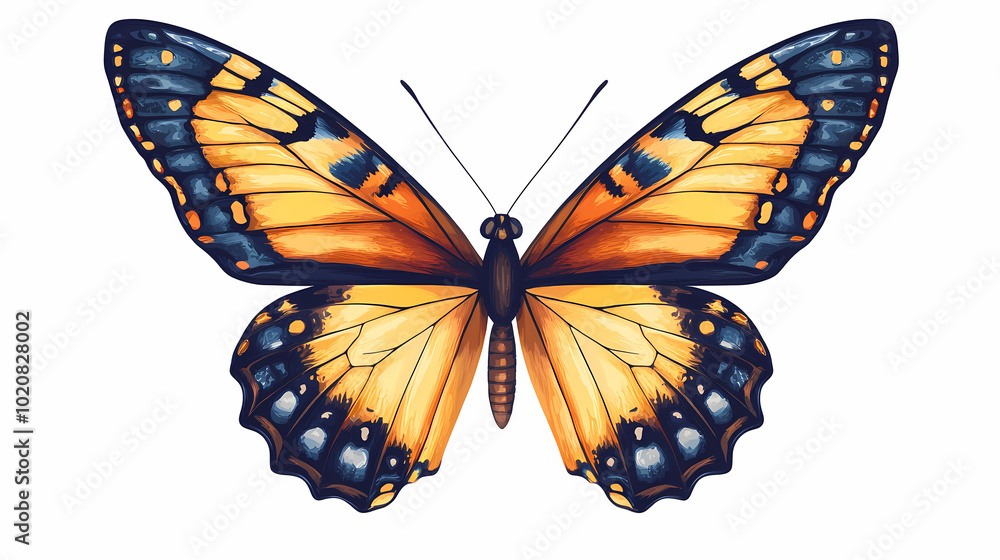 Fototapeta premium Butterfly collection,Butterfly Vector Silhouettes. Decorative Insect Collection.