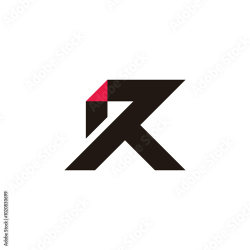 letter rk motion sharp arrow geometric logo vector