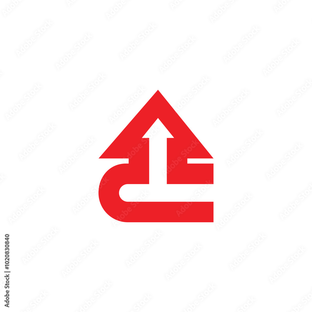 letter c arrow up simple geometric monoline logo vector letter c arrow up simple geometric monoline logo vector