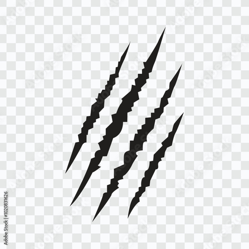 Claw Scratch Icon Set | Wild Animal Scratch Marks Vector Graphics