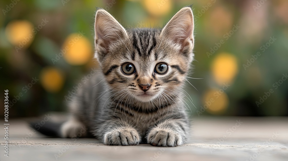 A Close-Up Portrait of a Curious Tabby Kitten A Close-Up Portrait of a Curious Tabby Kitten