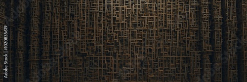 Abstract background. A wall with a lot of holes in it. The holes are in a pattern. The wall is brown