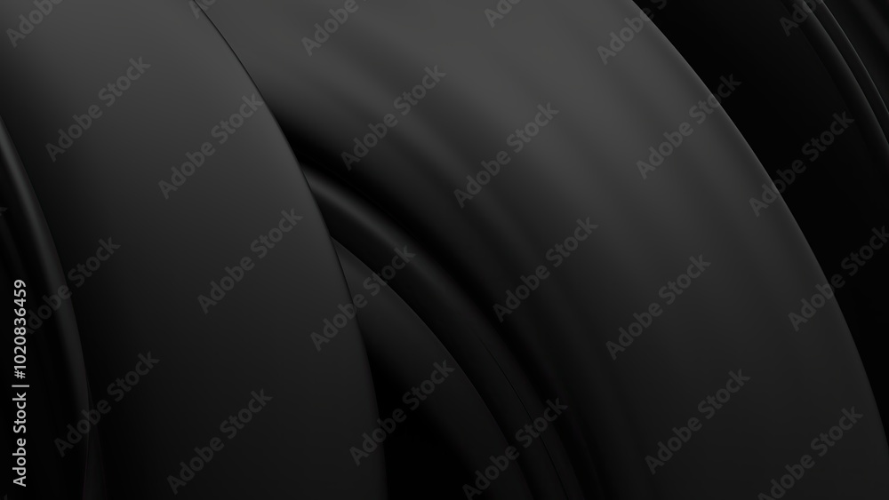 Wavy Curves Black Luxury Contemporary Elegant Modern 3D Rendering Abstract Background Wavy Curves Black Luxury Contemporary Elegant Modern 3D Rendering Abstract Background