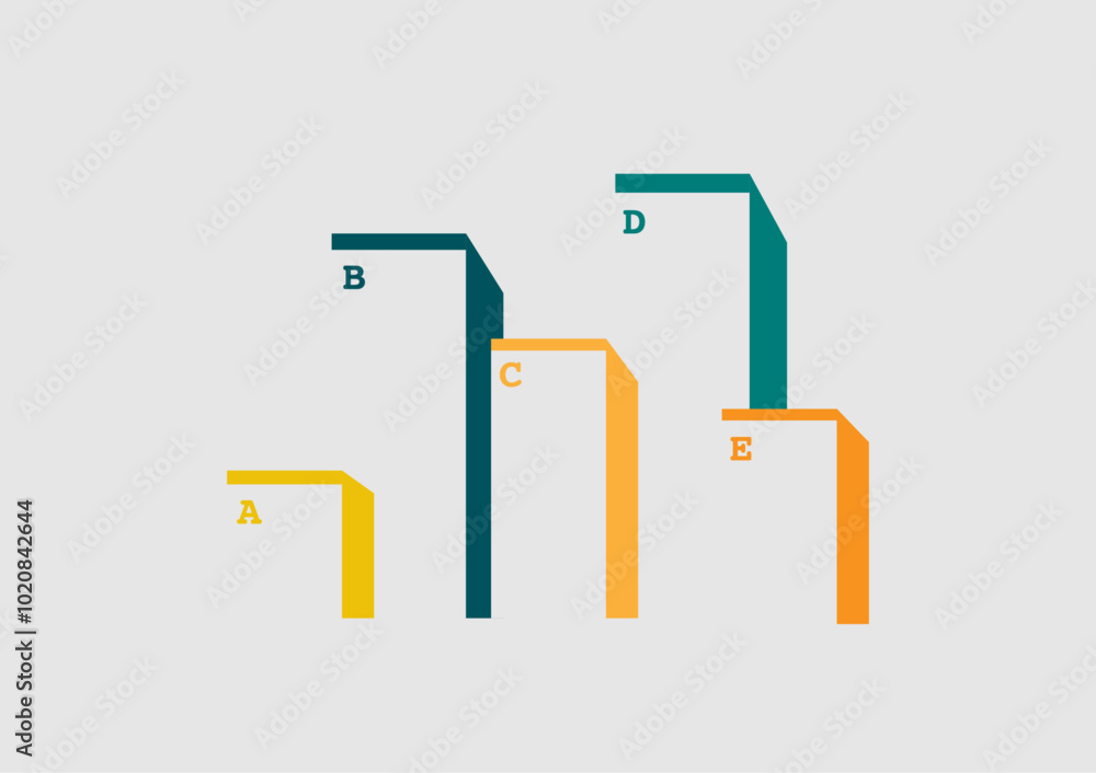 Blank company process chart infographic template as vector with 5 options can be used for progress, diagram, annual report, web design. Business concept. Blank company process chart infographic template as vector with 5 options can be used for progress, diagram, annual report, web design. Business concept.