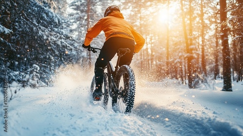 Embracing Winter: Thrilling Mountain Biking Adventure in the Snow