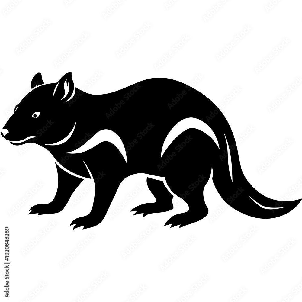 Tasmanian devil silhouette vector illustration Tasmanian devil silhouette vector illustration