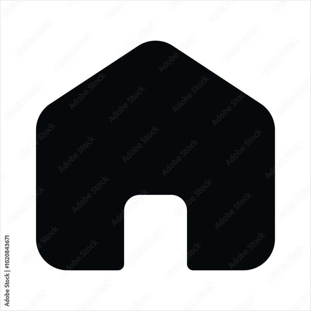 Rounded home vector icon illustration Rounded home vector icon illustration