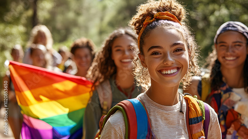 LGBTQ family vacation teen and parents scenic destination
