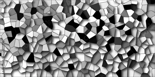 Seamless pattern mosaic marble pattern texture with seamless shapes. dark and light gray Geometric Modern creative background. black and white Geometric Broken quartz Modern creative background