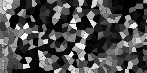 Seamless pattern mosaic marble pattern texture with seamless shapes. dark and light gray Geometric Modern creative background. black and white Geometric Broken quartz Modern creative background