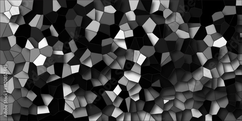 Seamless pattern mosaic marble pattern texture with seamless shapes. dark and light gray Geometric Modern creative background. black and white Geometric Broken quartz Modern creative background