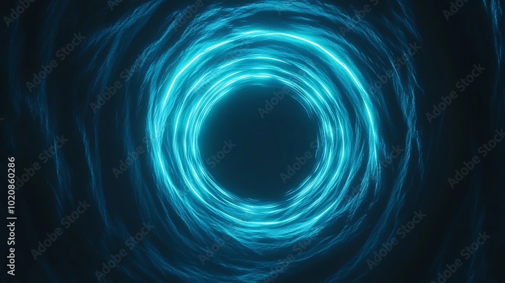 A glowing neon tunnel beckons, inviting exploration into unknown depths background A glowing neon tunnel beckons, inviting exploration into unknown depths background
