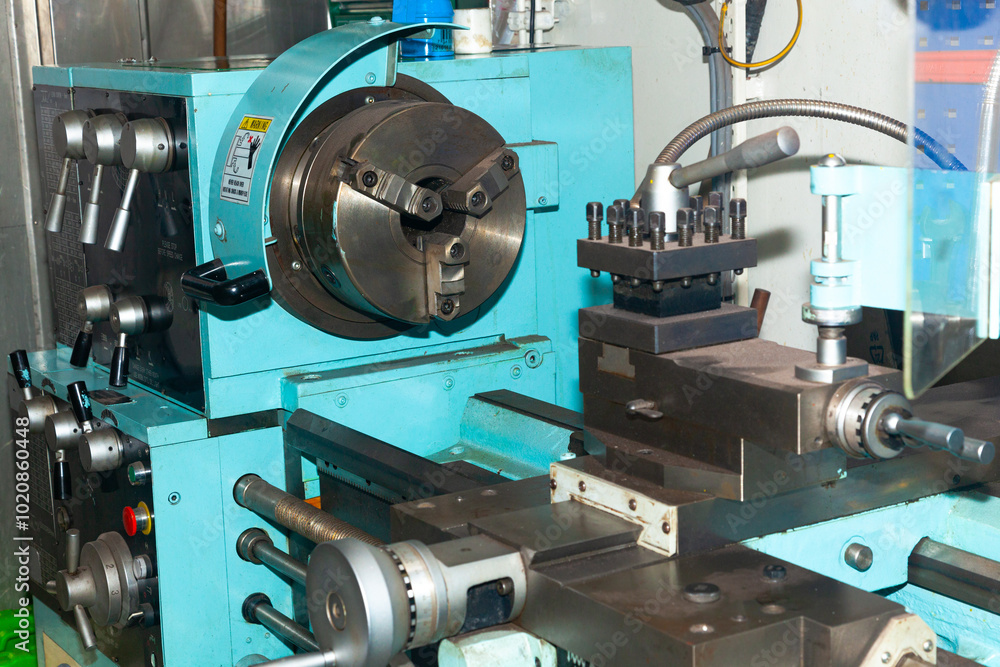 Fototapeta premium Professional lathe in the workshop.