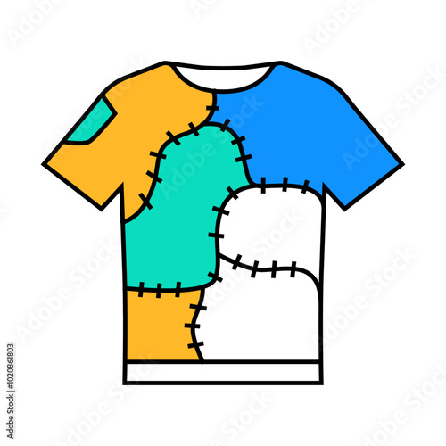 upcycled fashion sustainable line icon vector. upcycled fashion sustainable sign. isolated symbol illustration