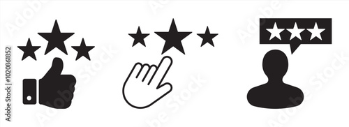 costumer review icon. feedback icon. rating icon vector illustration