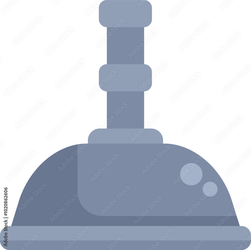 Simple illustration of a toilet plunger, a common household tool used for unclogging toilets Simple illustration of a toilet plunger, a common household tool used for unclogging toilets