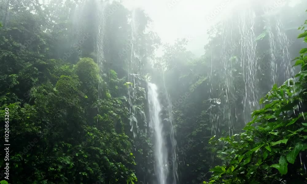 Rainstorm Over a Tropical Rainforest Canopy Rainstorm Over a Tropical Rainforest Canopy