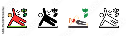 Set of Fitness Icon