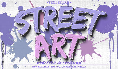 Street Art Vector Text Effect Editable Alphabet Urban Street Grafitti Spray Splash Hip Hop