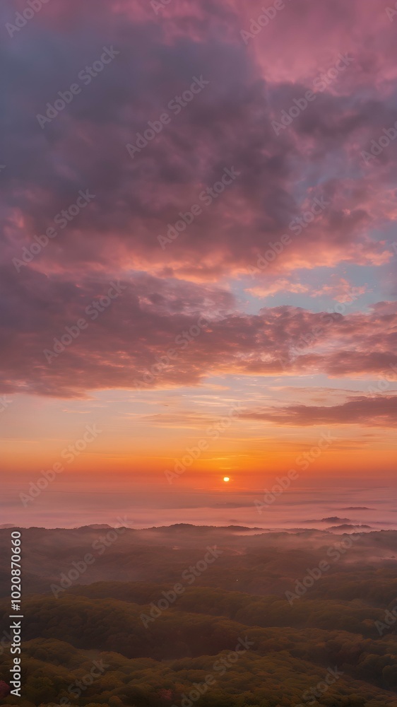 A peaceful early morning sky at dawn with low-hanging, fluffy clouds in soft shades of pink and orange, the sun just starting to peek over the horizon
A peaceful early morning sky at dawn with low-hanging, fluffy clouds in soft shades of pink and orange, the sun just starting to peek over the horizon