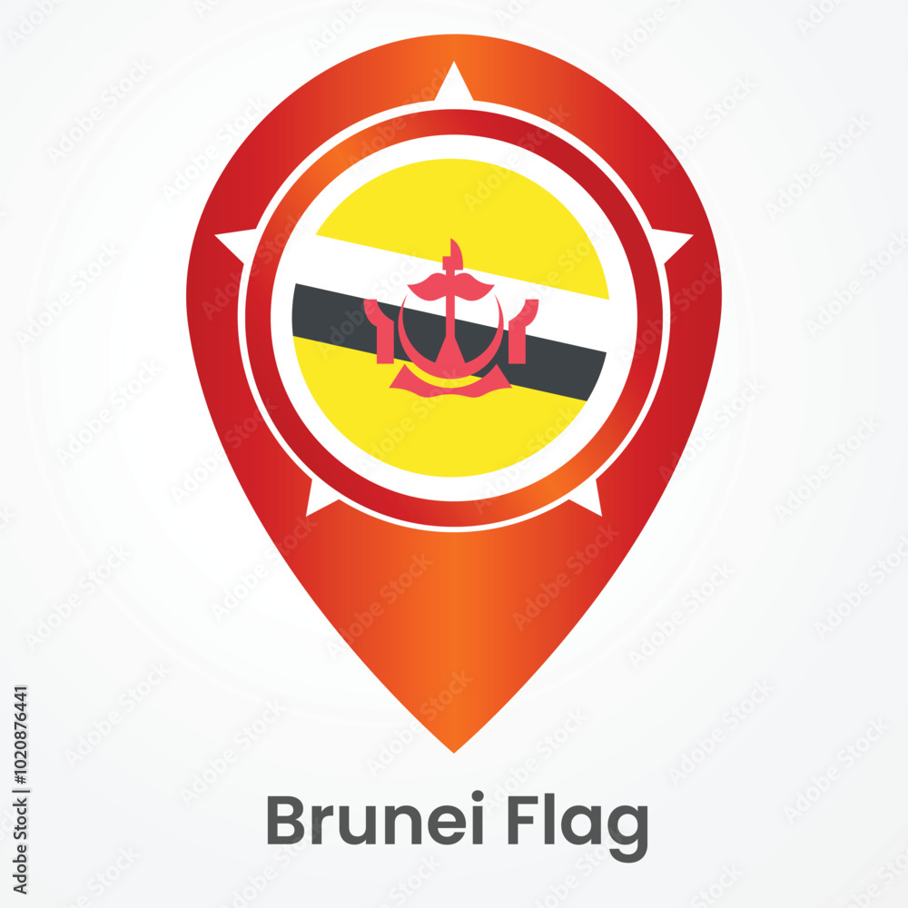 Nation of Brunei, the Abode of Peace Flag Nation of Brunei, the Abode of Peace Flag