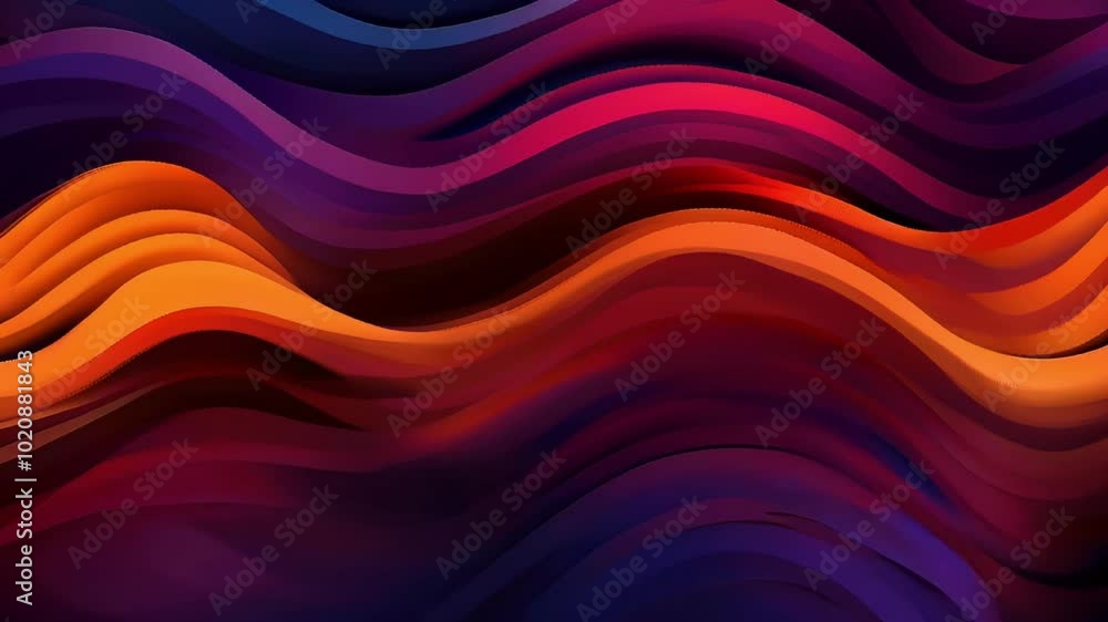 An abstract design featuring flowing wavy lines in warm gradient hues of orange, red, and purple, creating a dynamic and energetic visual effect. An abstract design featuring flowing wavy lines in warm gradient hues of orange, red, and purple, creating a dynamic and energetic visual effect.