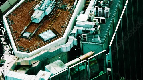 125 Old Broad Street, London Stock Exchange Tower Aerial Panoramic View London Urban Skyline Threadneedle Street Rooftop Roof, Cityscape England, United Kingdom, Great Britain, Europe photo