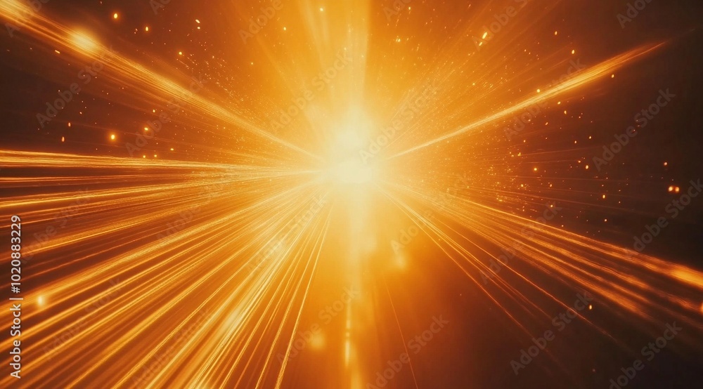 Yellow light beams stretch on a black background, bright light rays, sparkling lights, and glowing effects with flashing lights. Ideal for banners, cards, or posters. Yellow light beams stretch on a black background, bright light rays, sparkling lights, and glowing effects with flashing lights. Ideal for banners, cards, or posters.