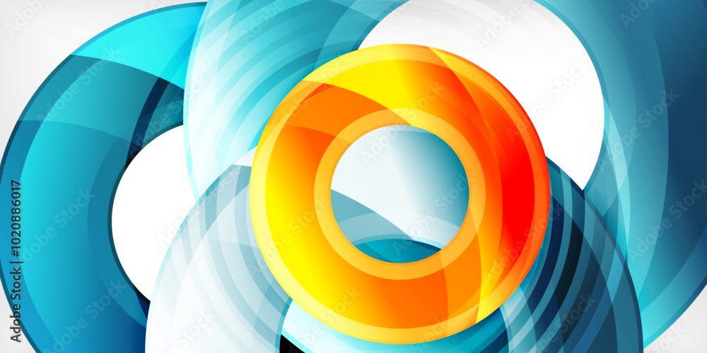 Circles, round elements, ring shapes premium background. Vector Illustration For Wallpaper, Banner, Background, Card, Book Illustration, landing page