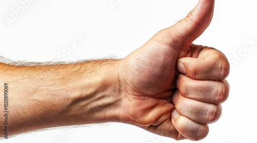 A Close-up of a Man's Hand Making a Thumbs Up Gesture