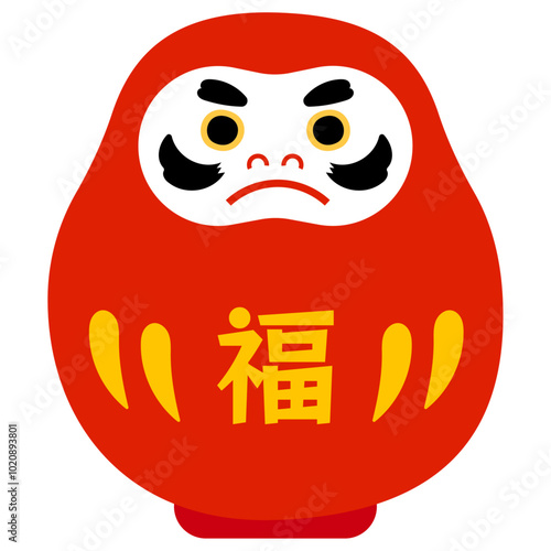 かわいいだるまのイラスト