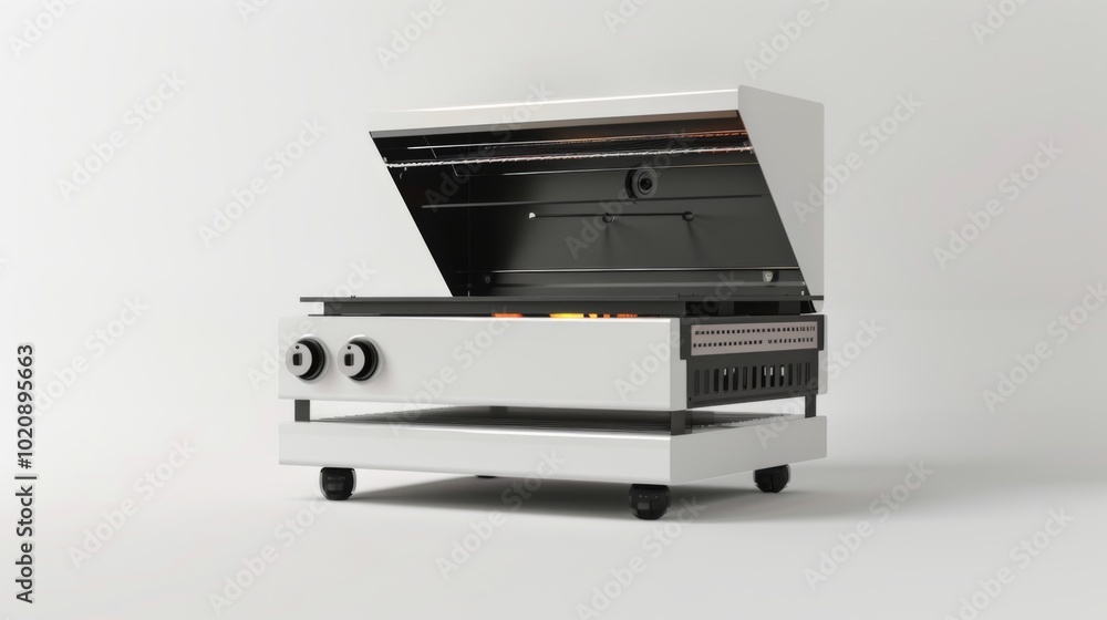 Modern Electric Grill in Minimalist Style Modern Electric Grill in Minimalist Style