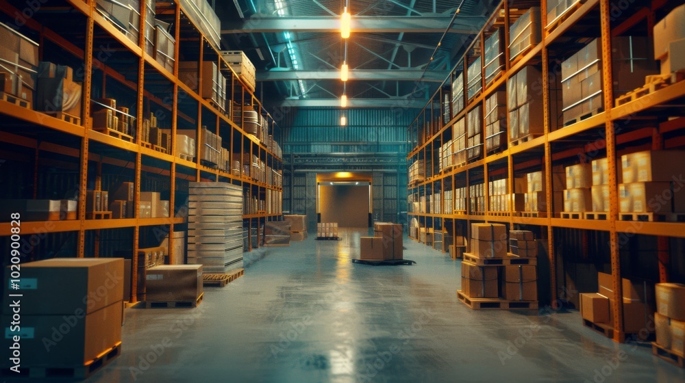 Clean and Organized Warehouse Space Clean and Organized Warehouse Space