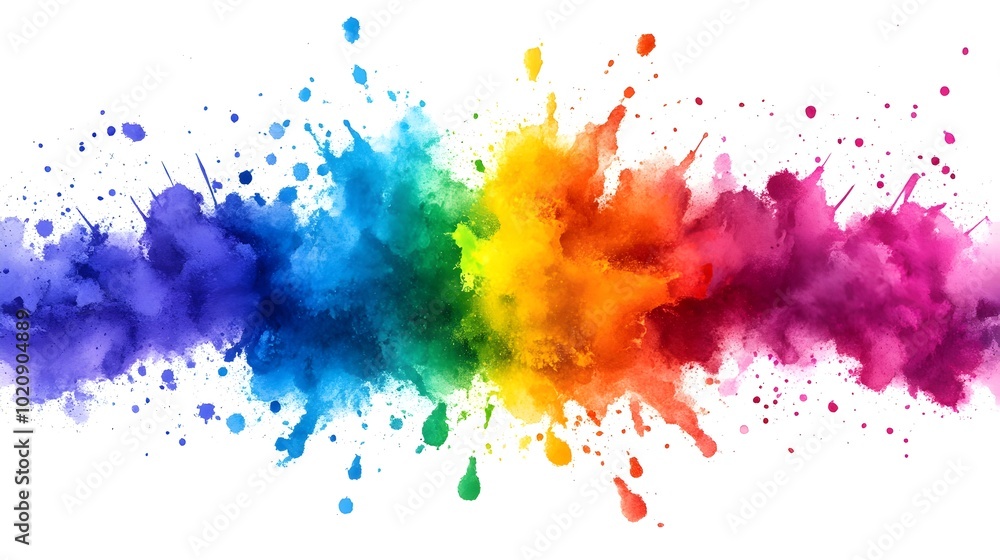 Vibrant Multicolored Paint Splash Explosion Abstract Background Vibrant Multicolored Paint Splash Explosion Abstract Background